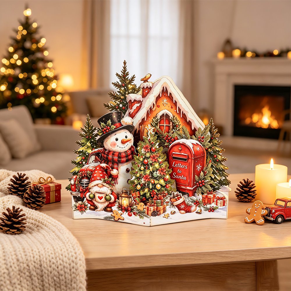 Christmas Gnome Snowman Ornament