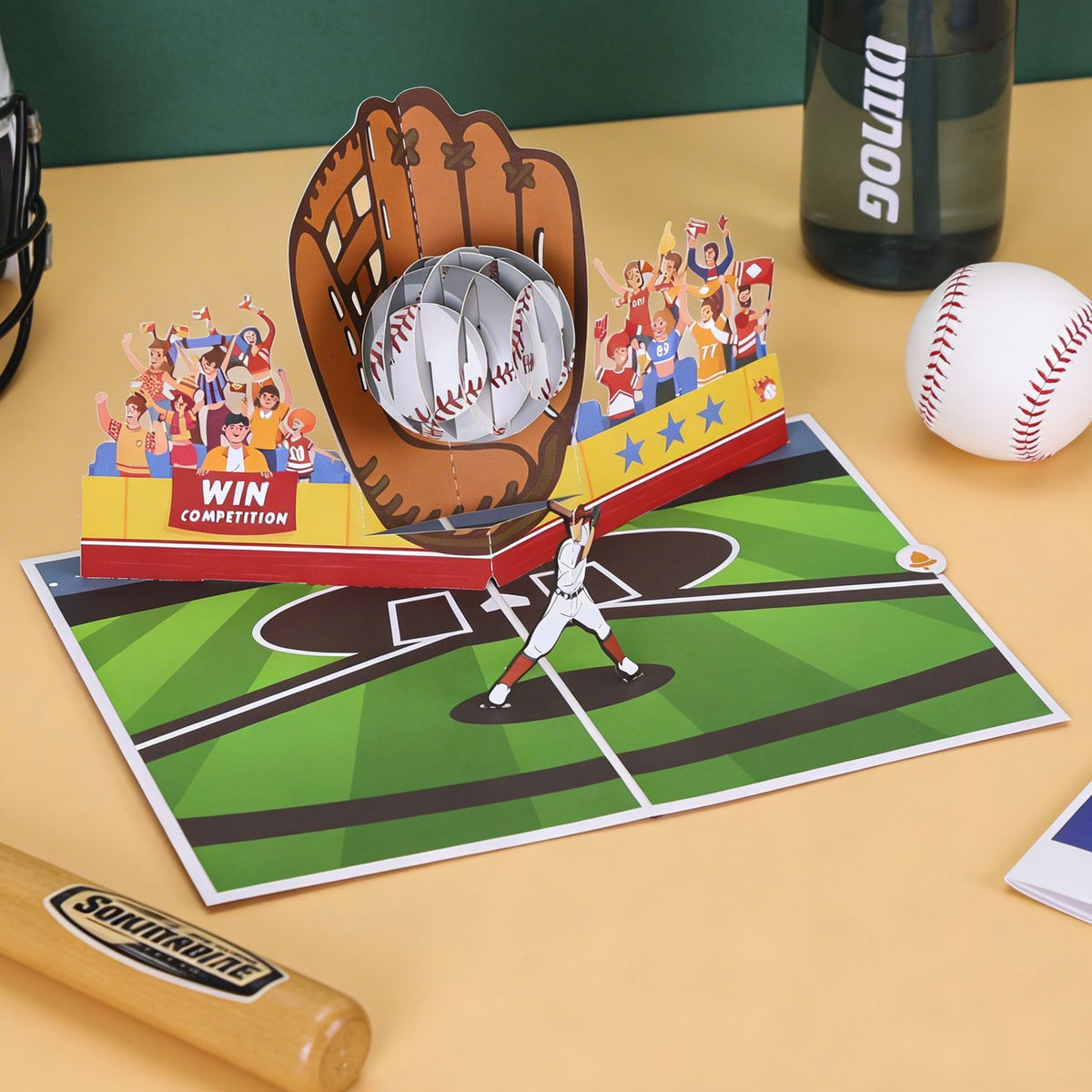 Baseball Match 3D Pop Up Card