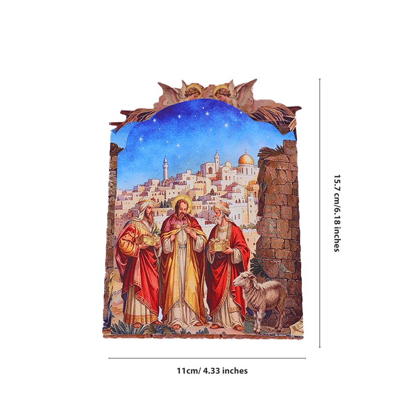 Nativity Manger Double Door Card