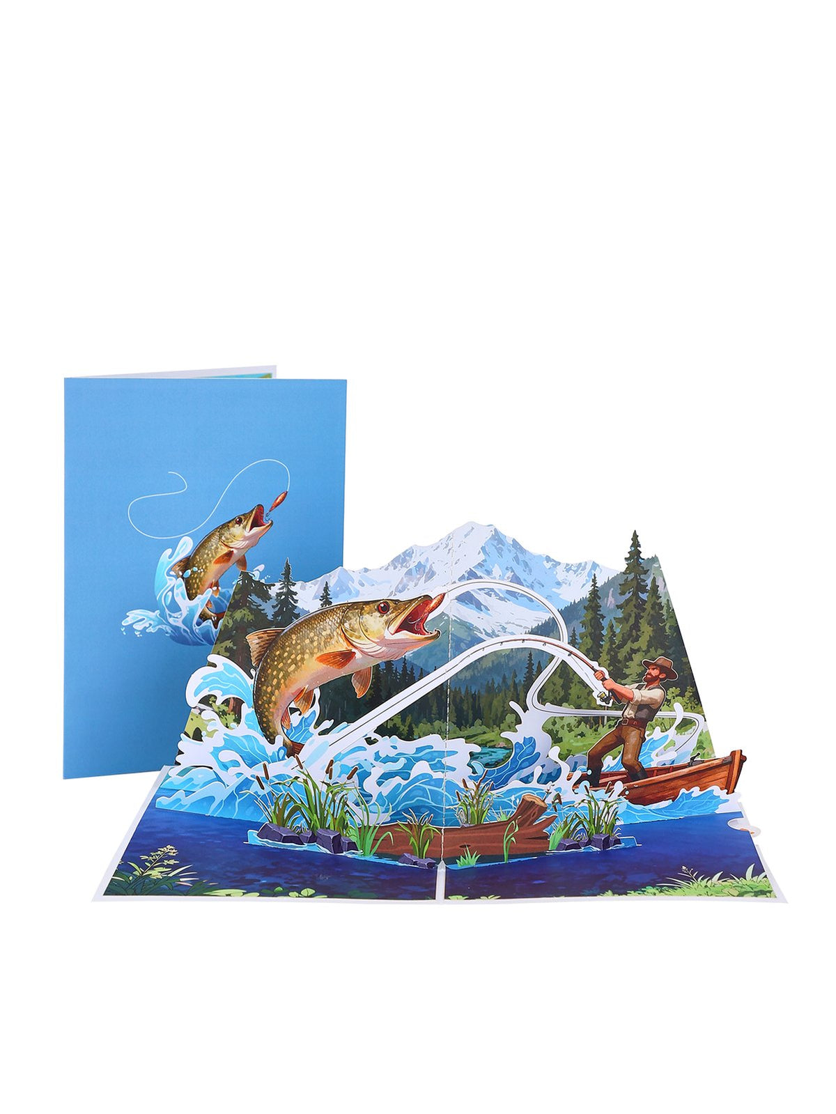 Fishing Scene Theme Greeting Card