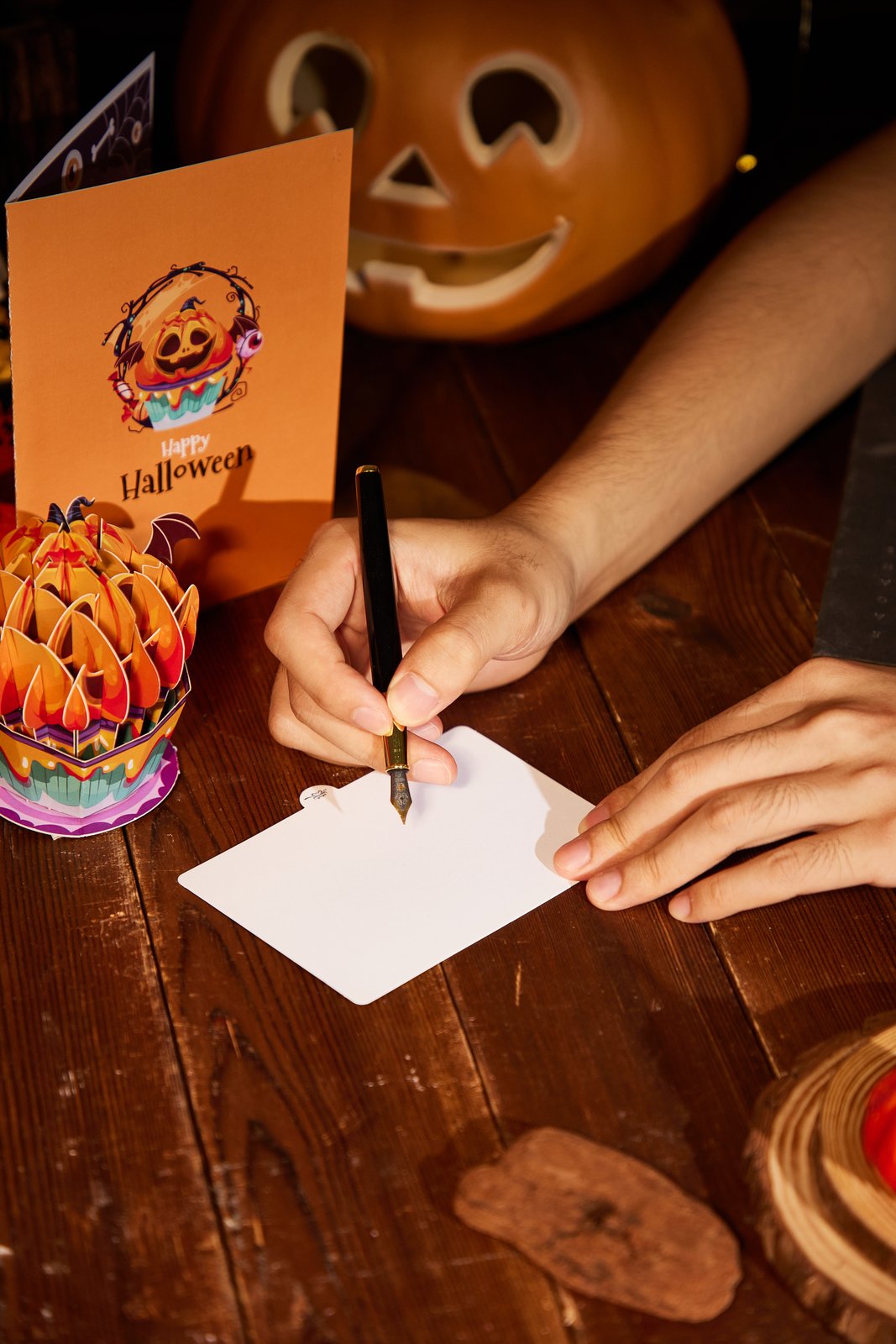 Halloween Pumpkin Cupcake Pop Up Card