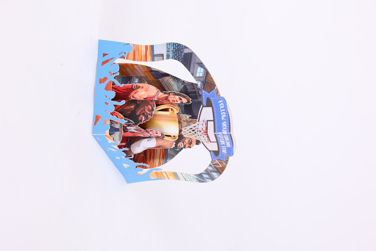 Basketball Superstar Theme Ornament Greeting Card