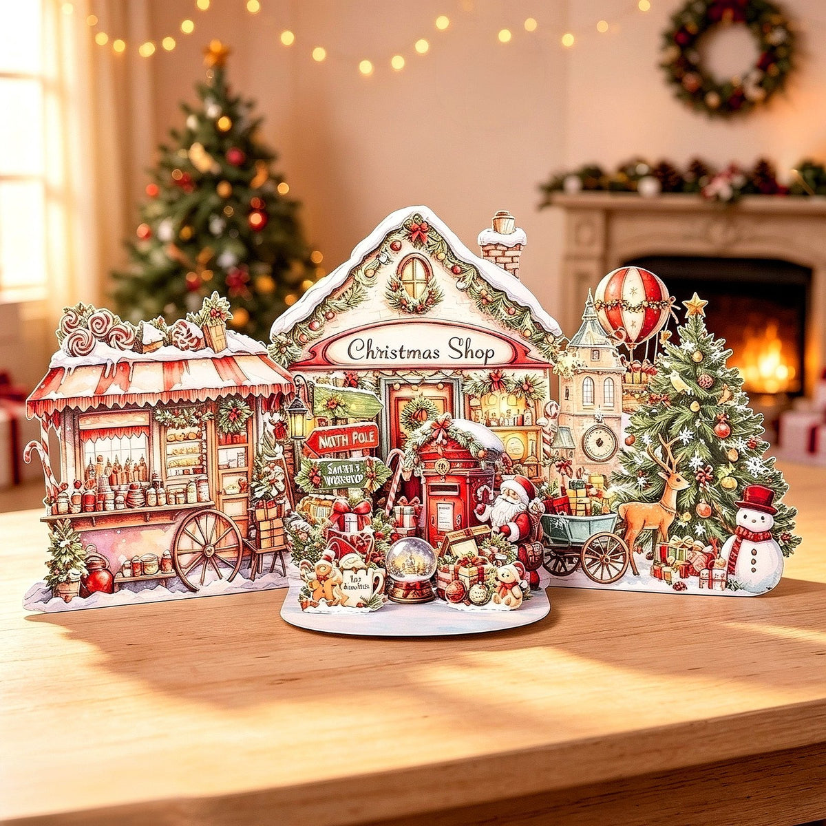 Vintage Christmas Double Door Card