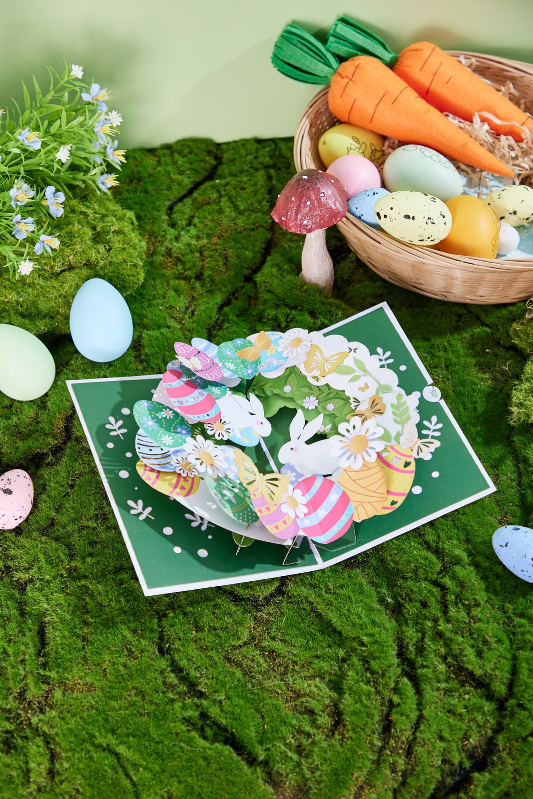 Easter Floral Wreath Greeting Card