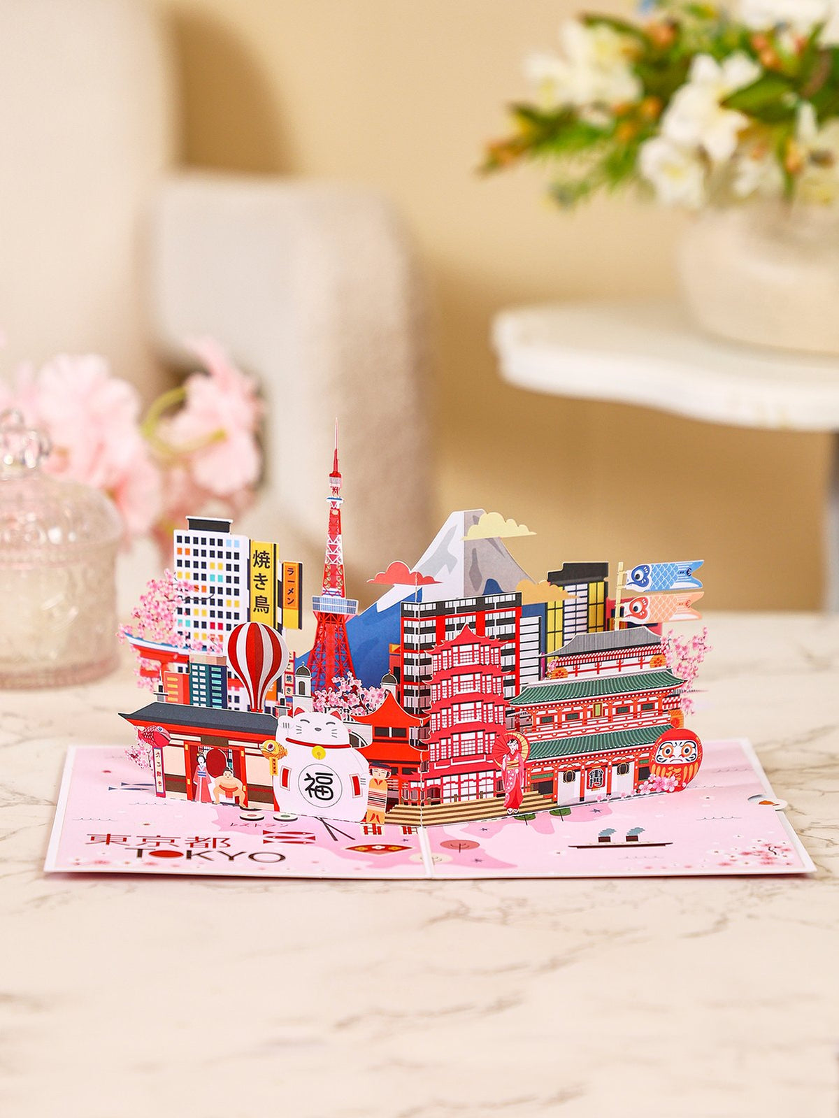 City Cityscape Greeting Card Tokyo