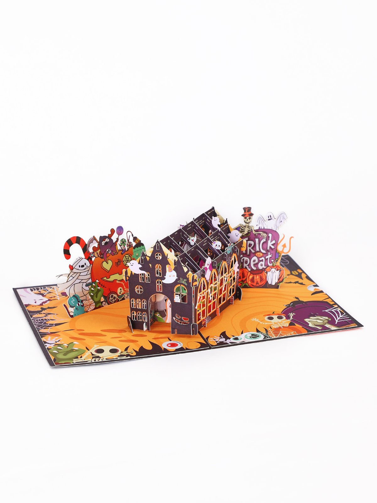 Halloween Cactus Ghost Flip Pop Up Card