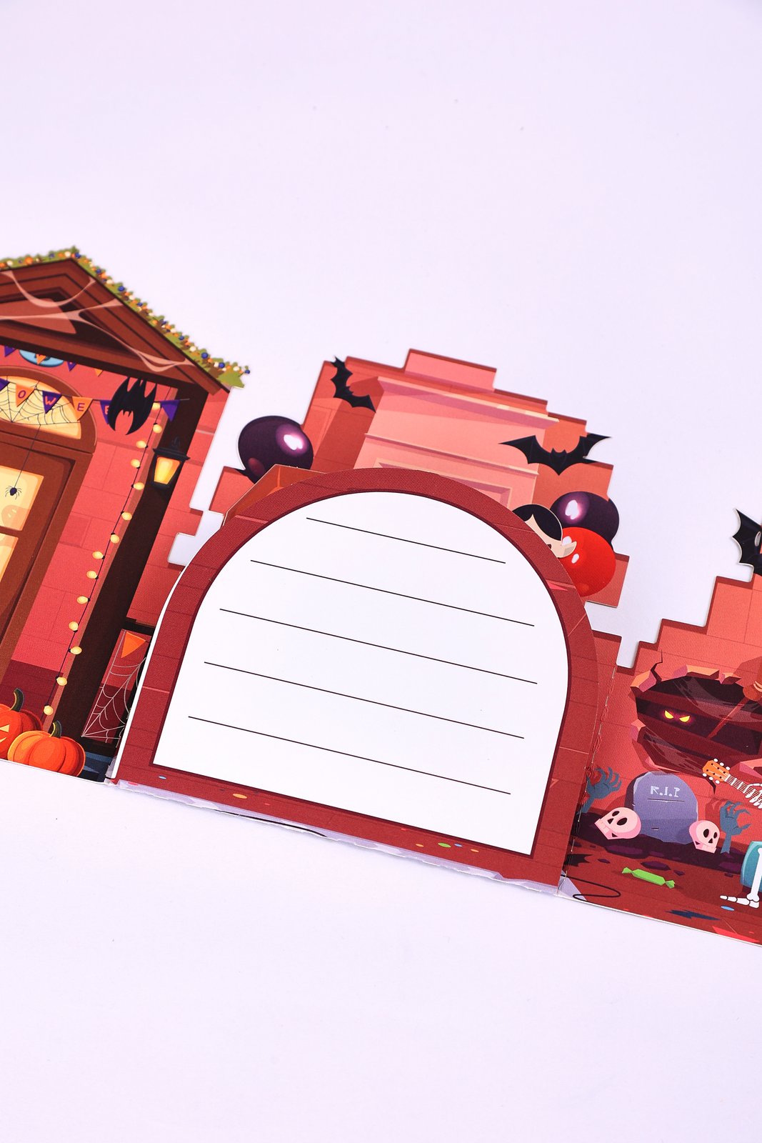 Halloween Haunted House Double Door Pop Up Card