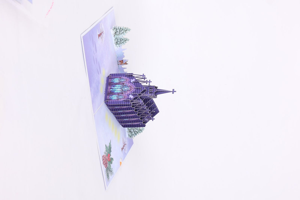 Blue Cathedral 3D Pop Up Card