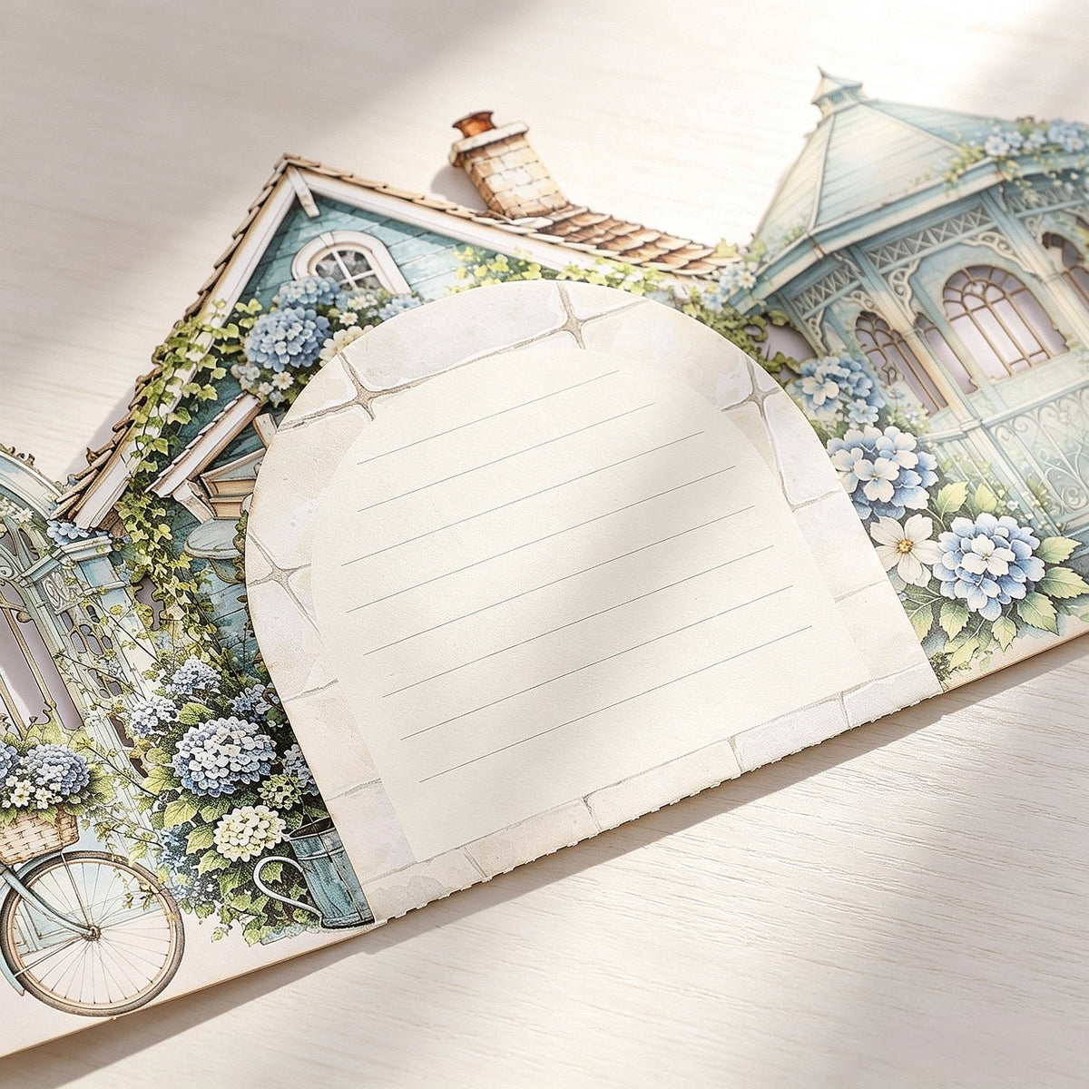 Hydrangea Garden Double Door Card