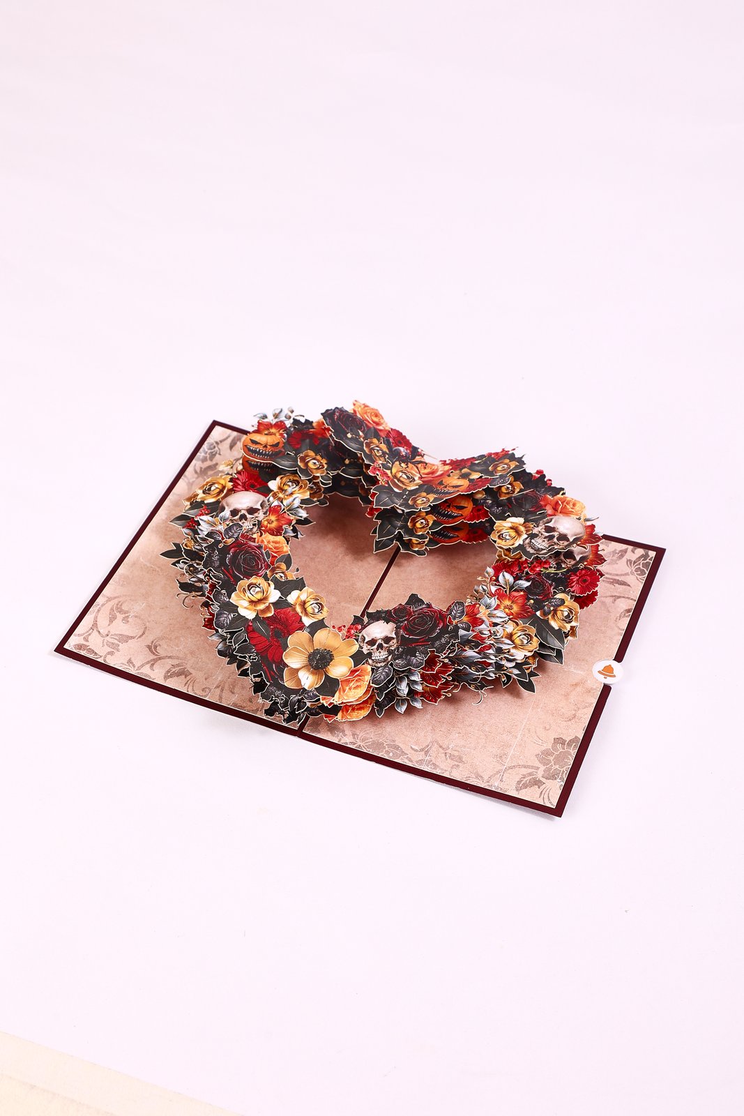 Halloween Rose Wreath Pop Up Card