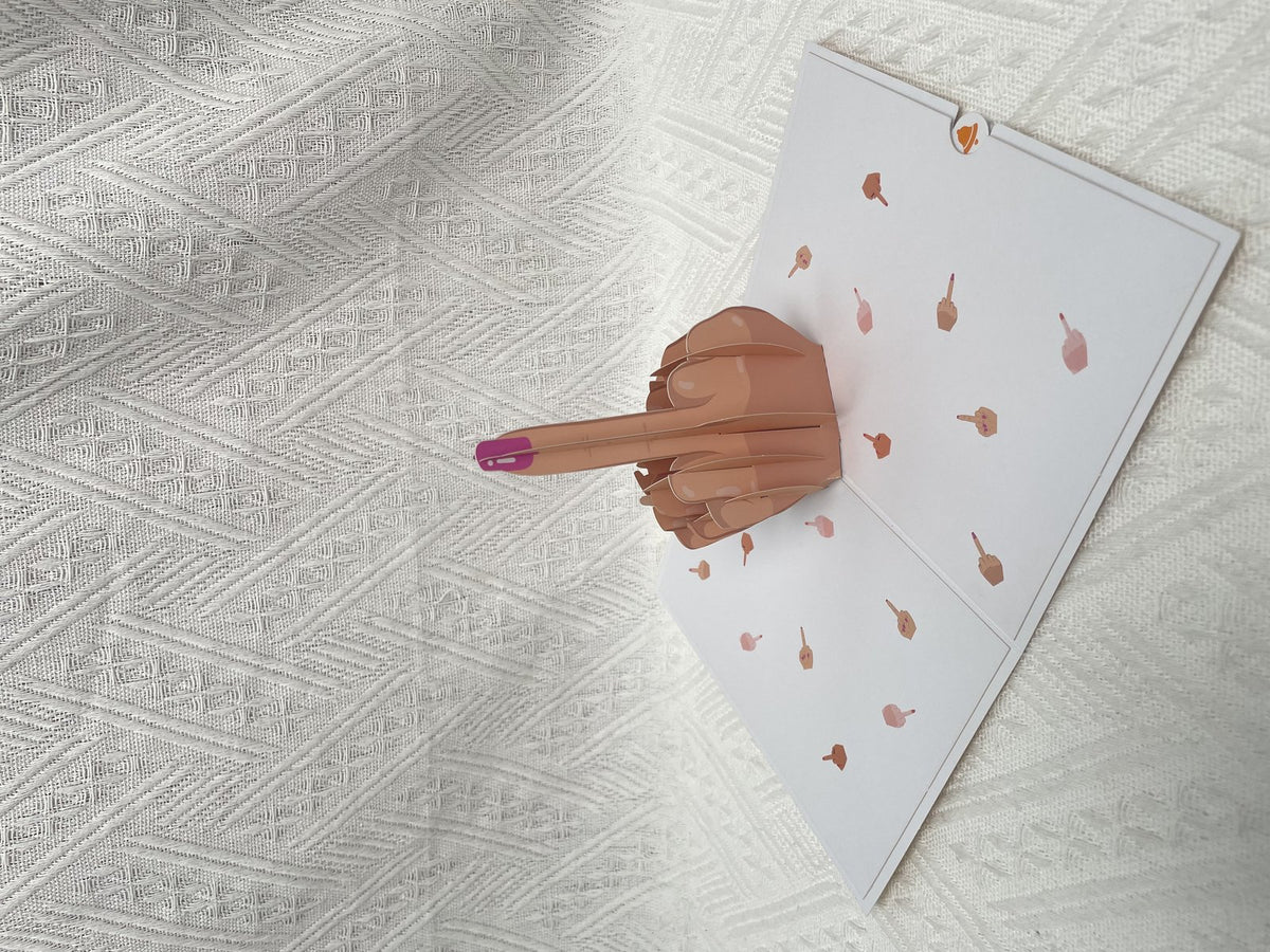 Middle Finger 3D Pop Up Card