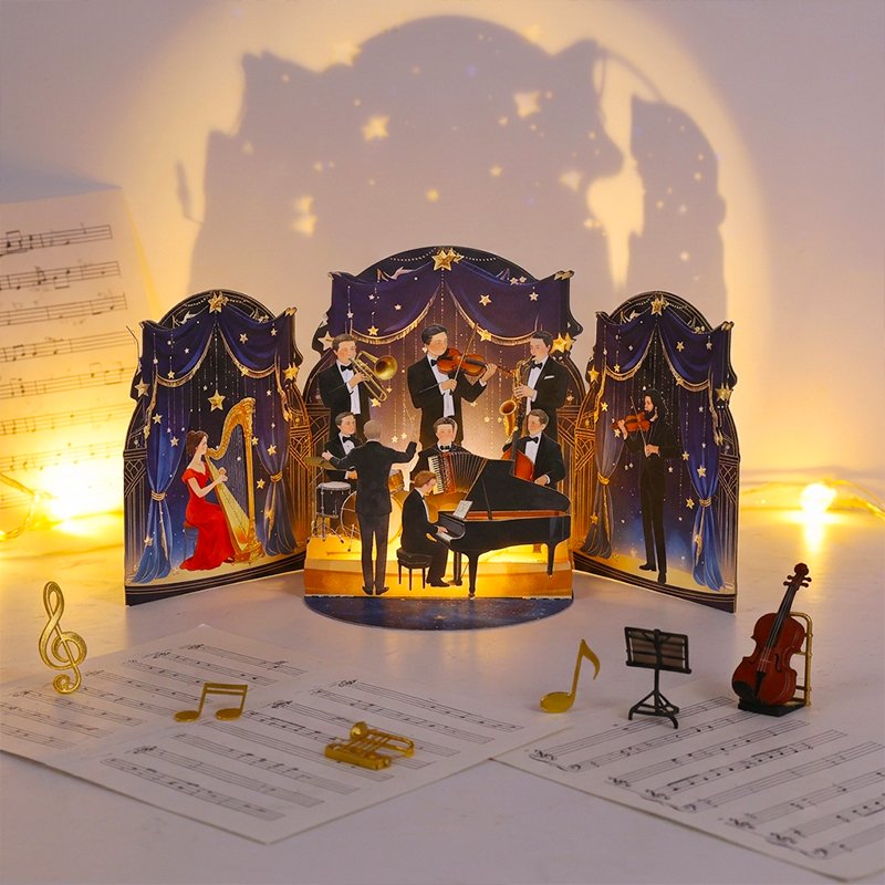 Music Double Door Card