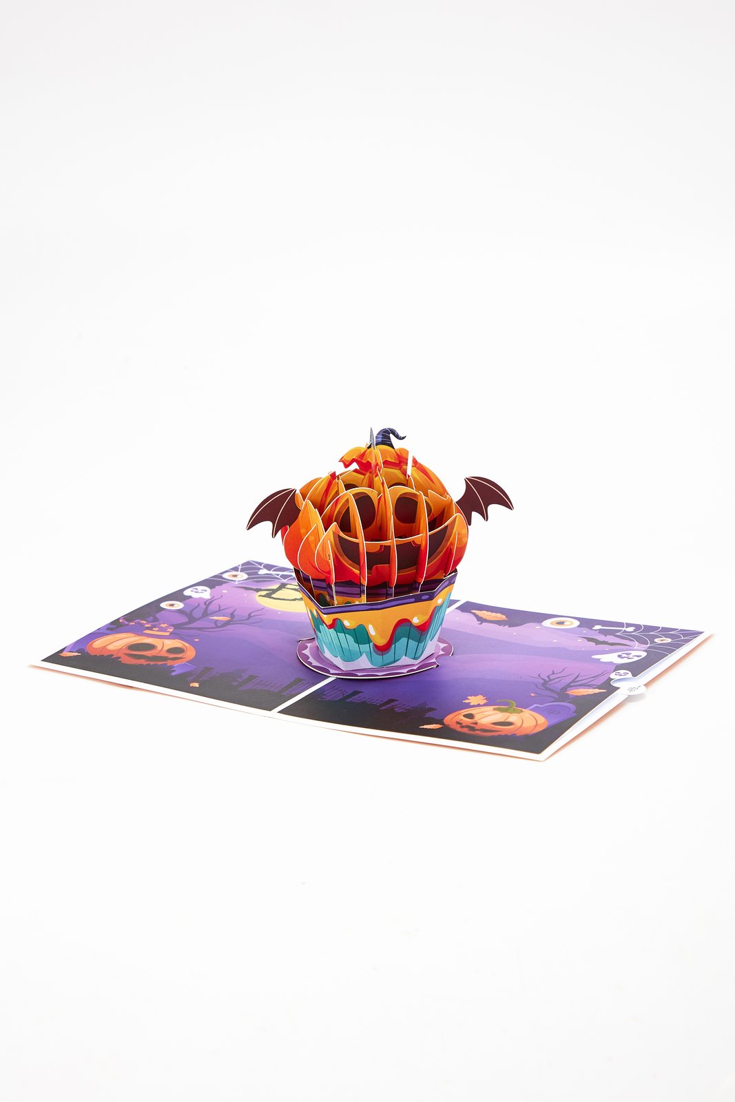 Halloween Pumpkin Cupcake Pop Up Card