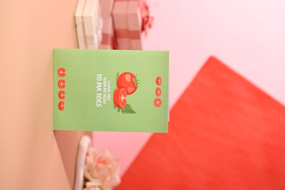 Tomato Head To Toe Love You 3D Pop Up Card