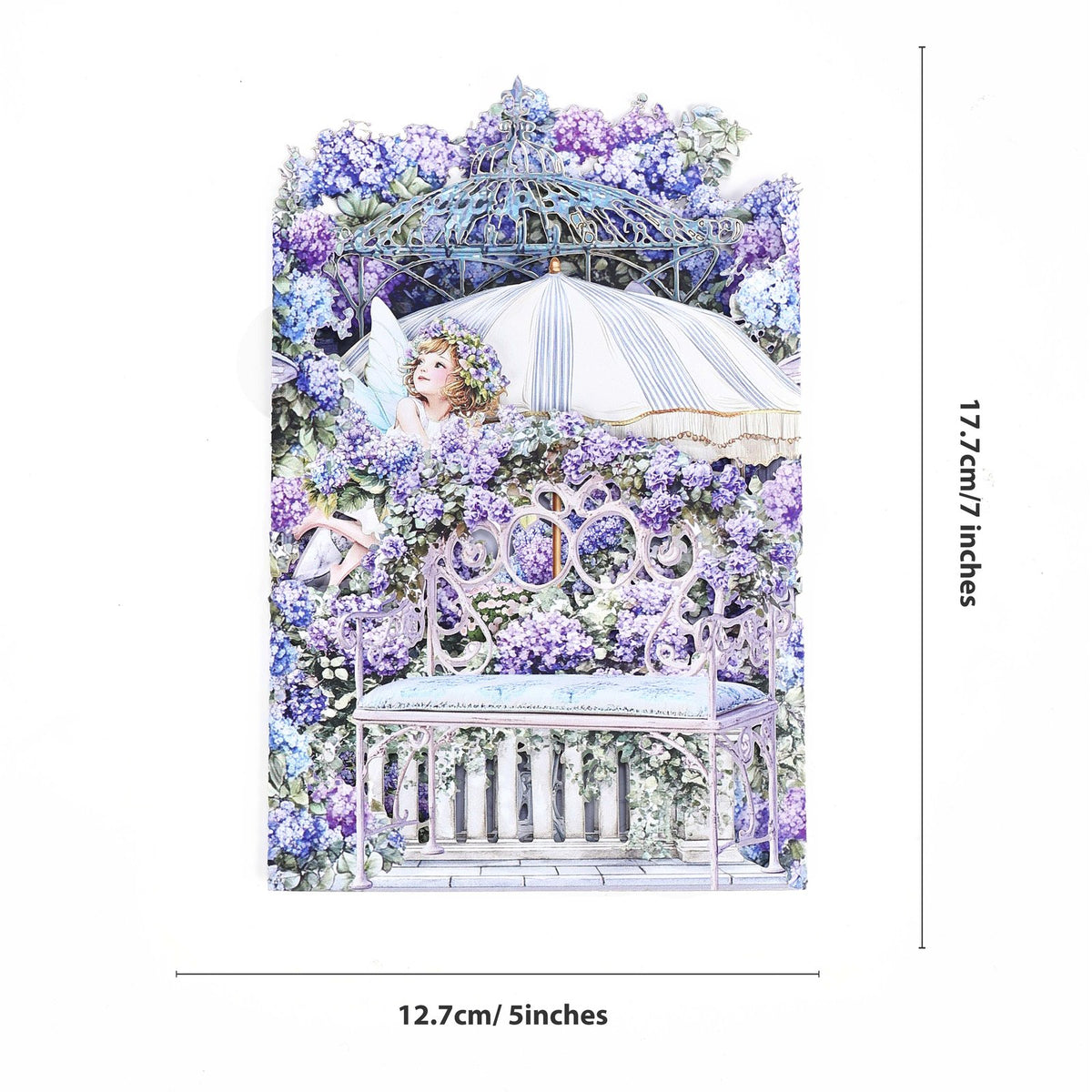 Hydrangea Fairy Double Door Pop Up Card