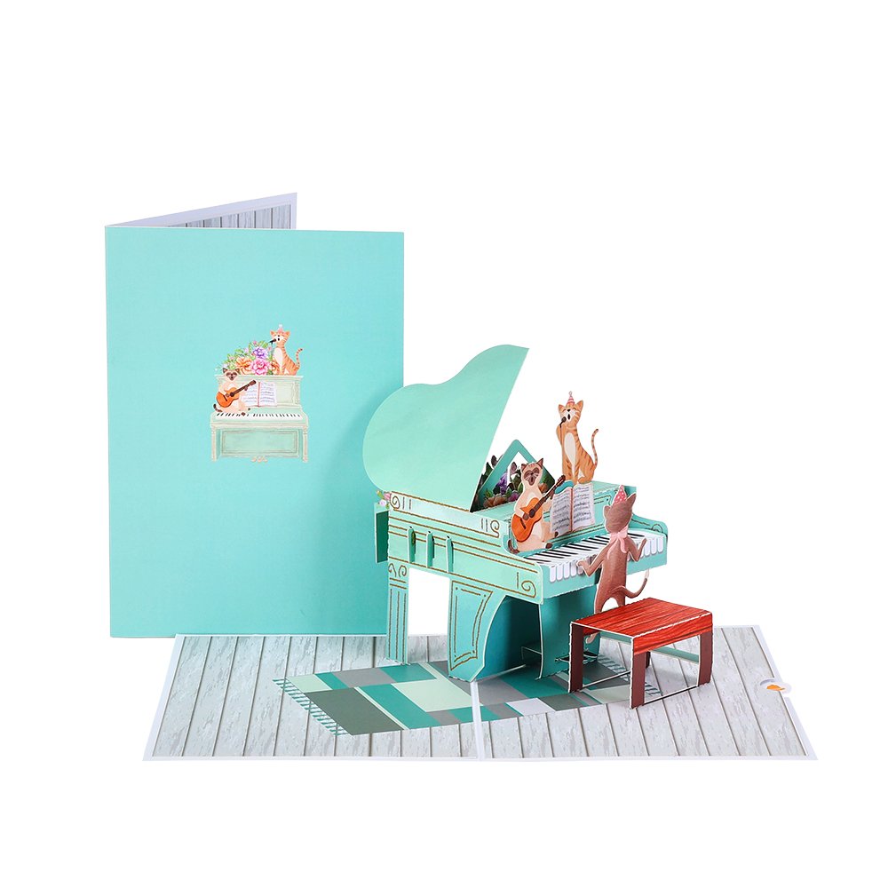 Cat Cake Flip Pop Up Card