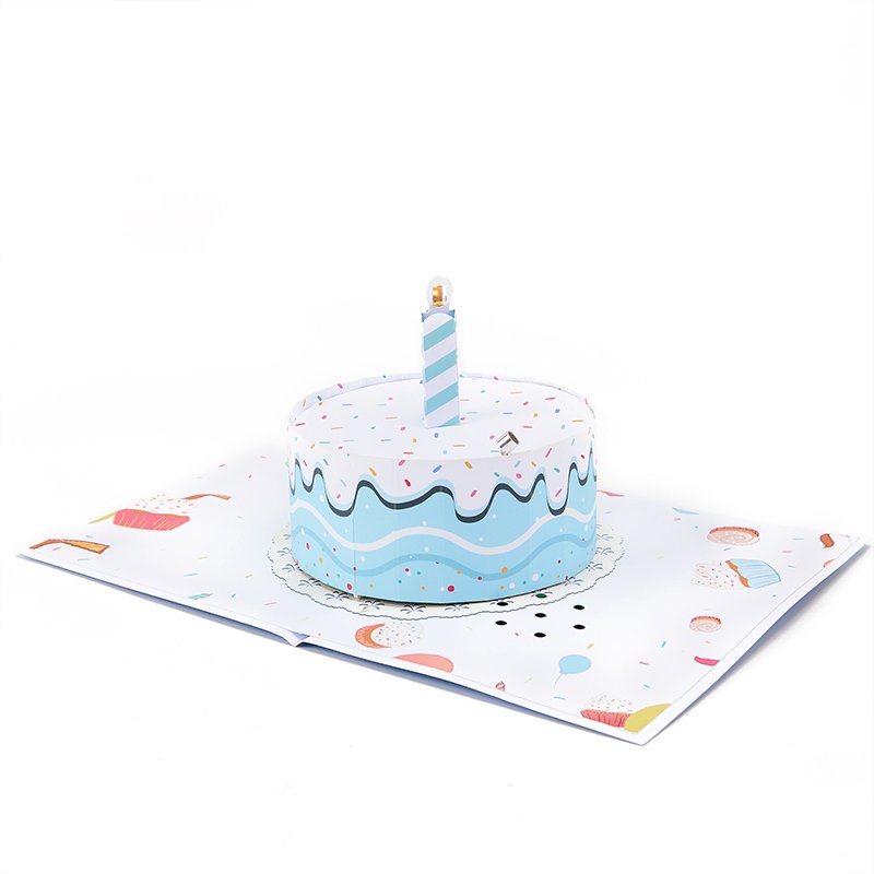 LED Lights & Music Birthday Cake Pop Up Card