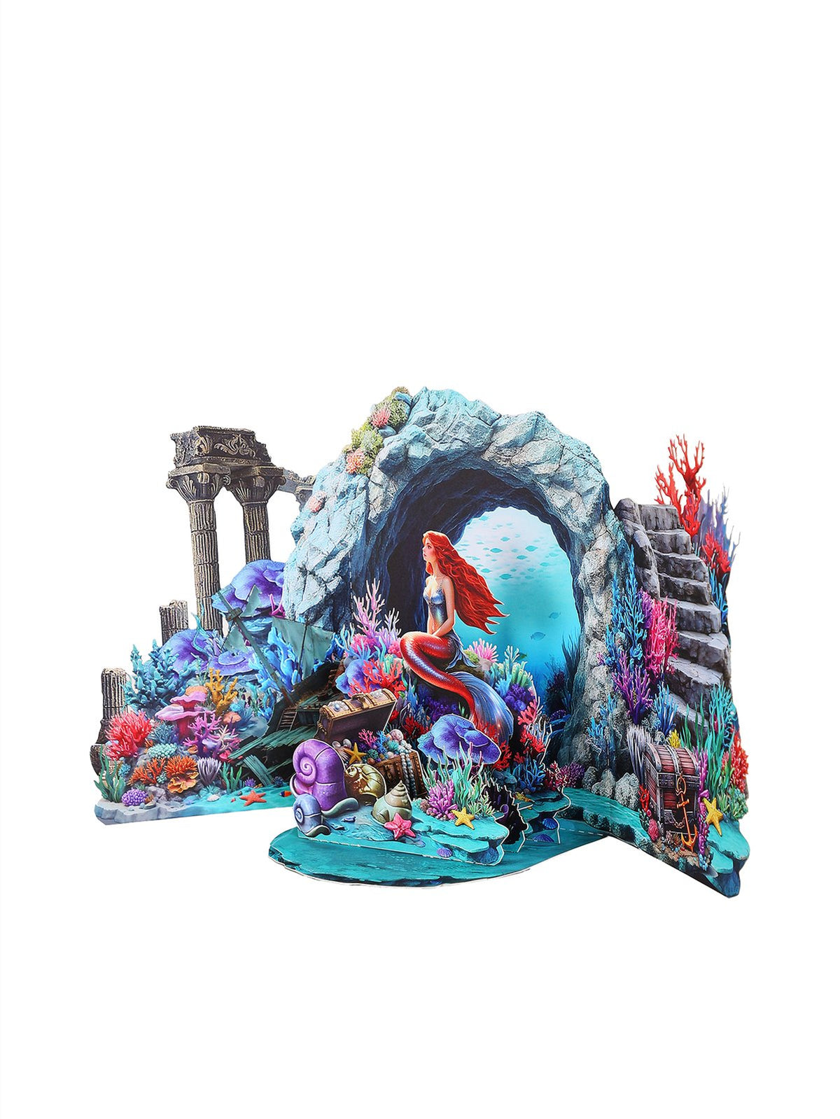 Mermaid Under The Sea World 3D Pop Up Card