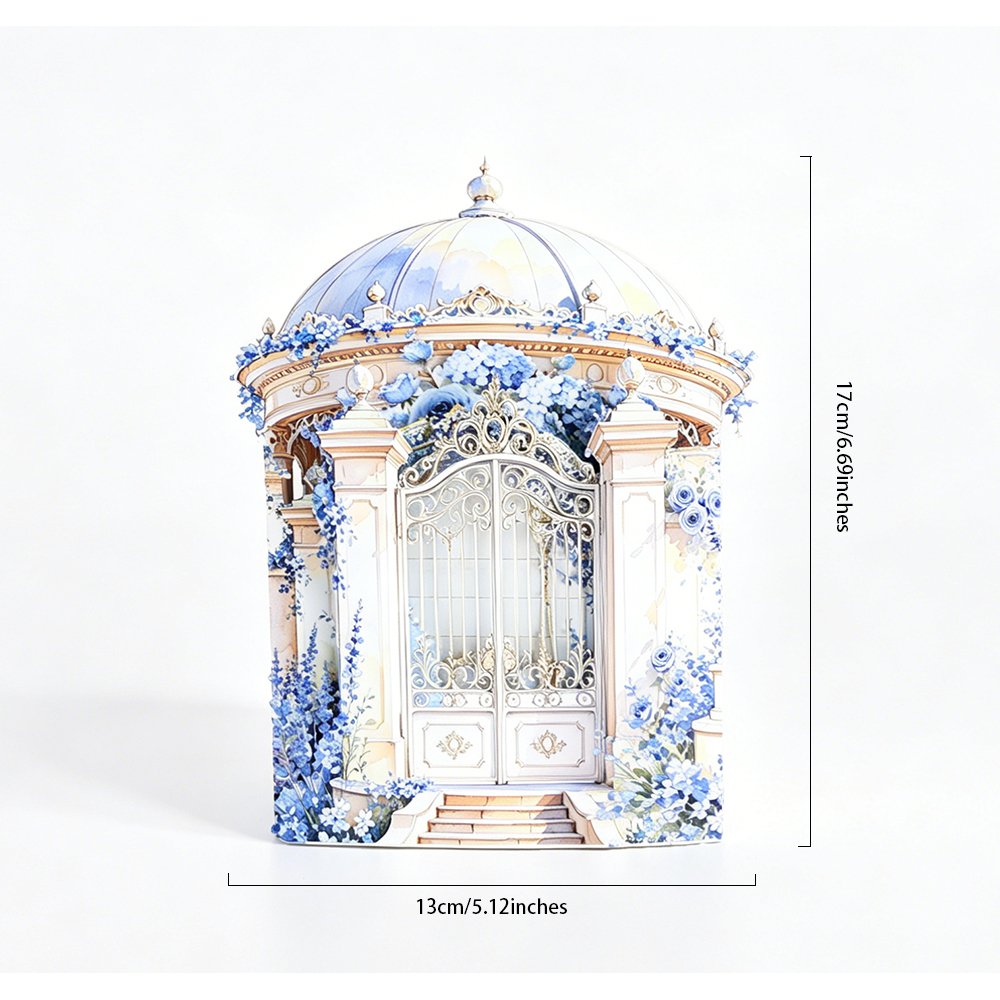 Blue Rose Garden Greeting Card