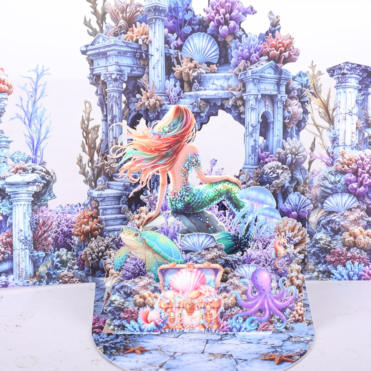 Under The Sea World Mermaid Double Door Card