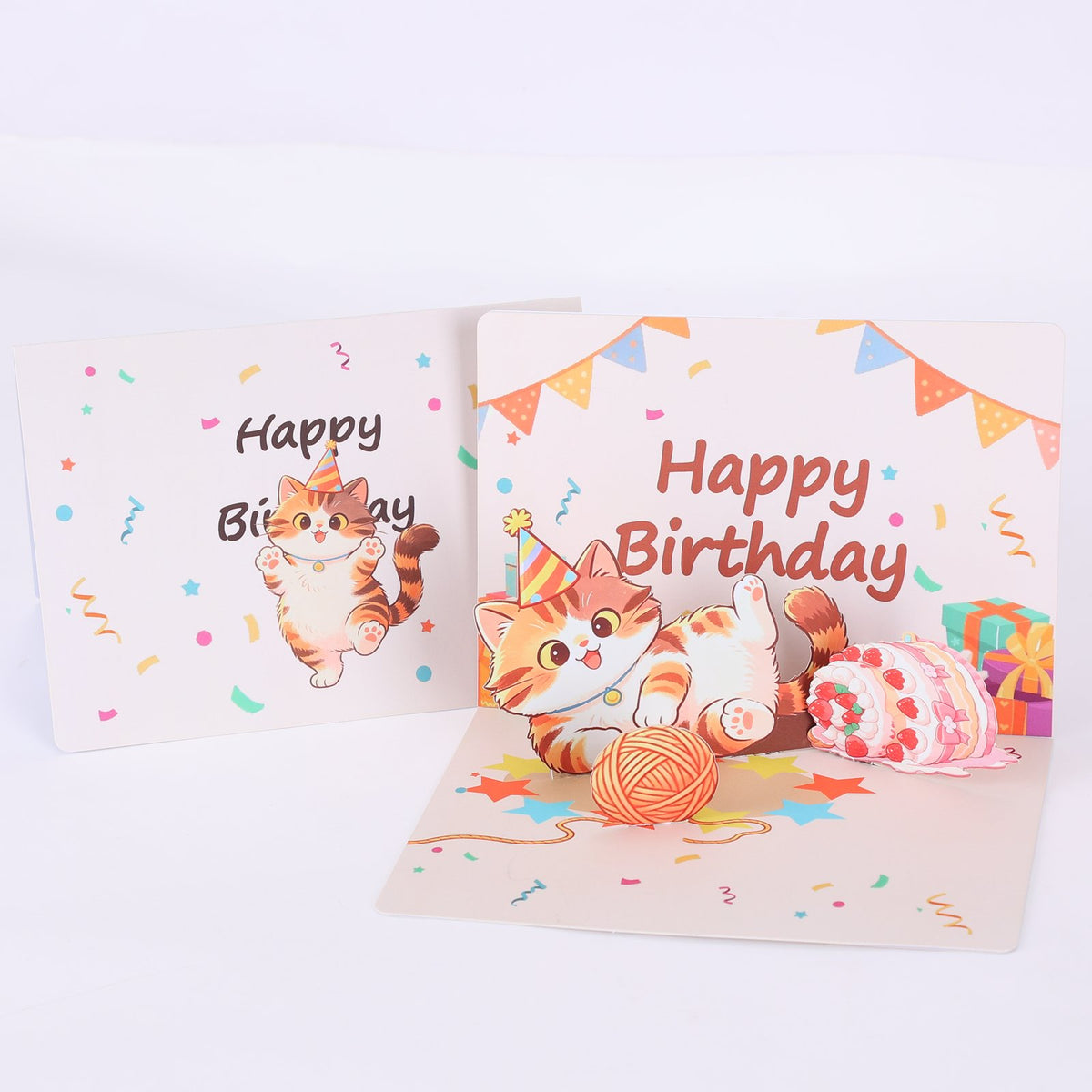 Egg Birthday Cat Greeting Card