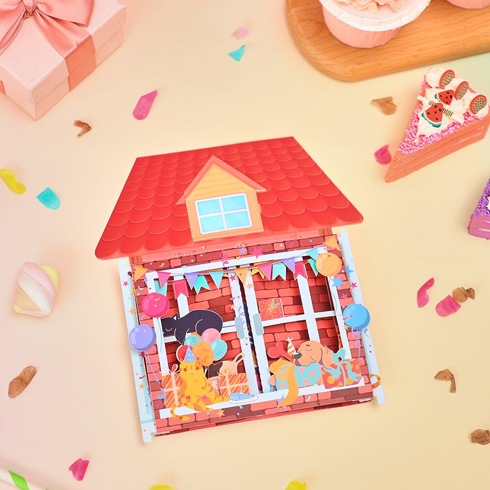Beloved Pet Birthday Party 3D Pop Up Card