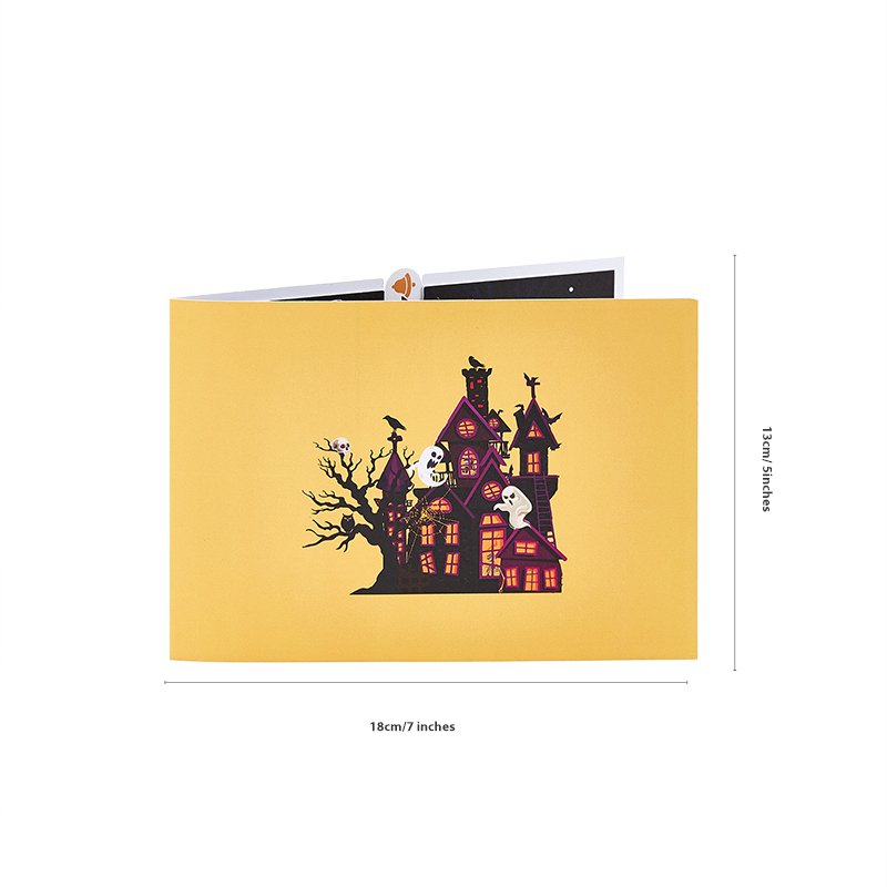 Halloween Haunted House Greeting Card
