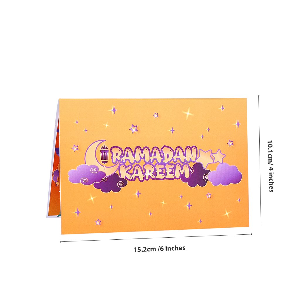 Purple Ramadan 90° 3D Pop Up Card