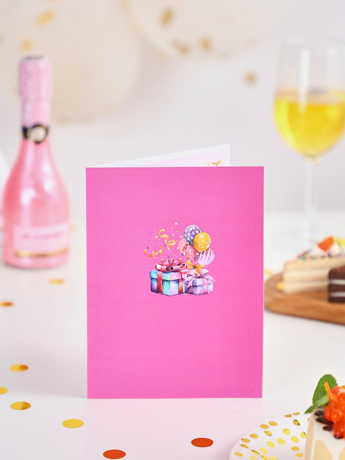 Gold Glitter Happy Birthday 3D Pop Up Card