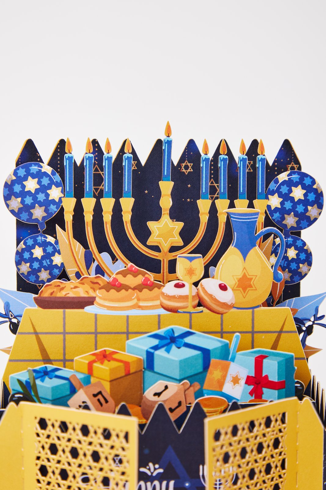 Hanukkah Double Door 3D Pop Up Card