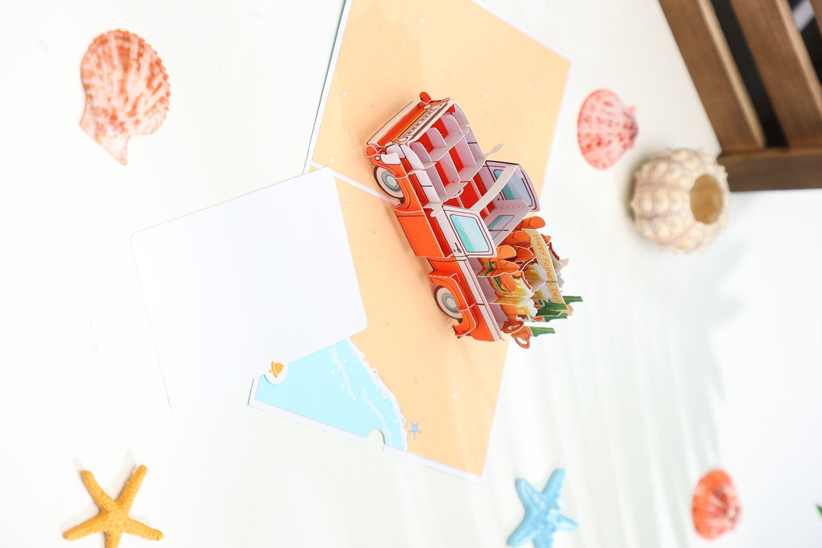 Father's Day Pickup Truck Seaside Trip Greeting Card