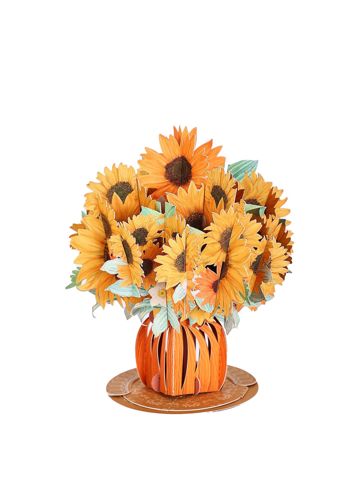 Sunflower Flower Vase 3D Pop Up Card