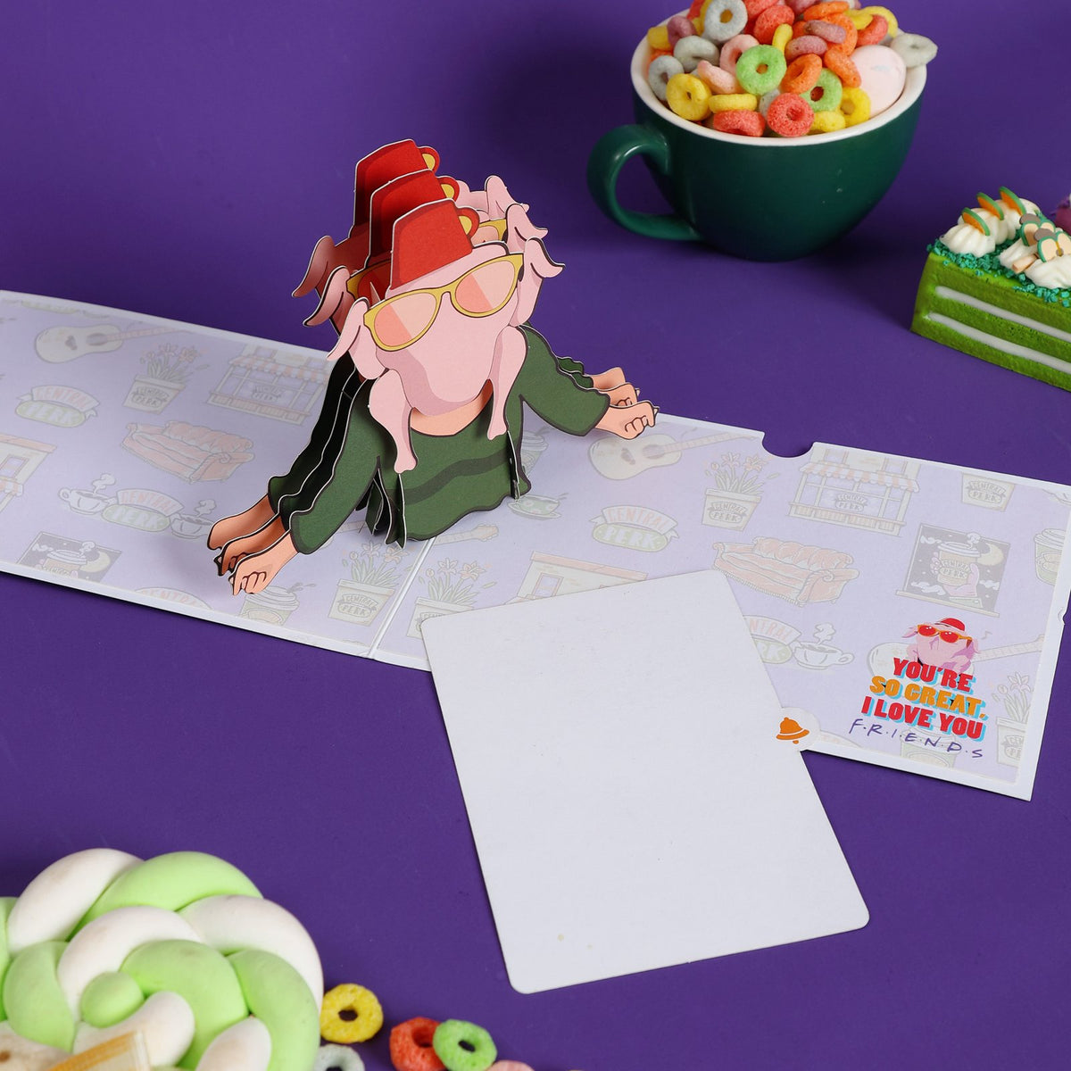Piglet Piggyback Creative 3D Pop Up Card