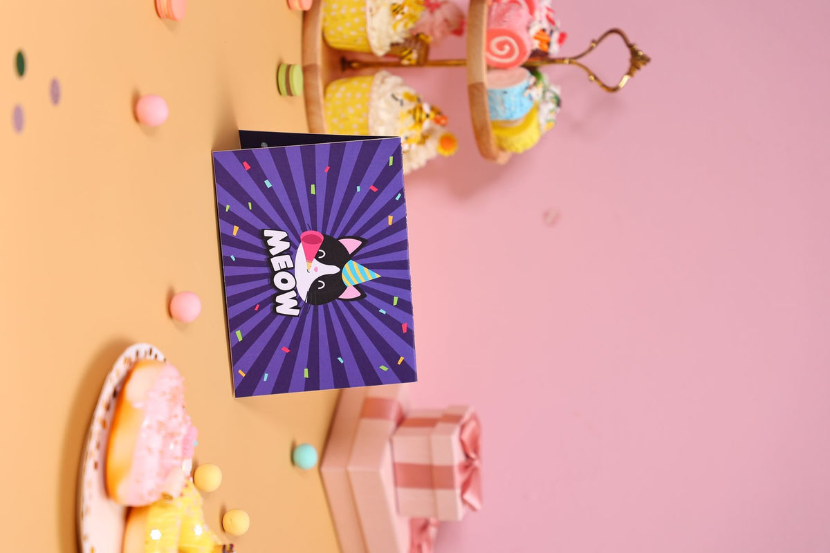 Cat Birthday Greeting Card