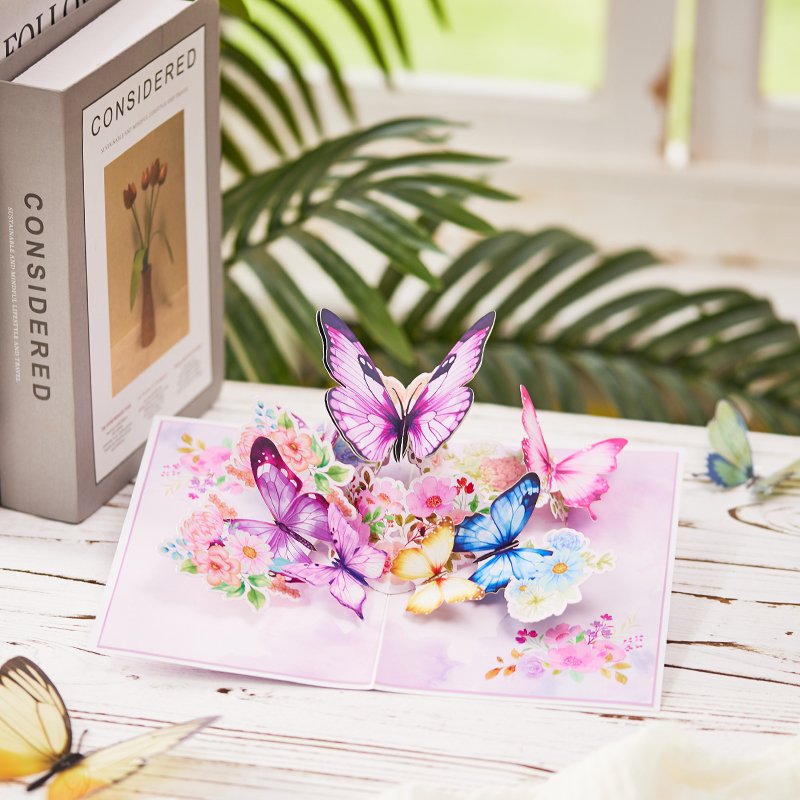 Butterfly Flower Cluster Greeting Card
