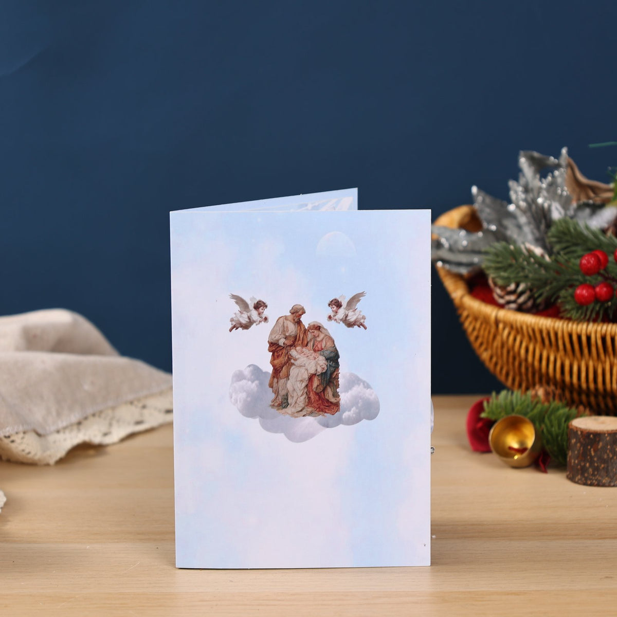 Holy Family Angel Flip Pop Up Card