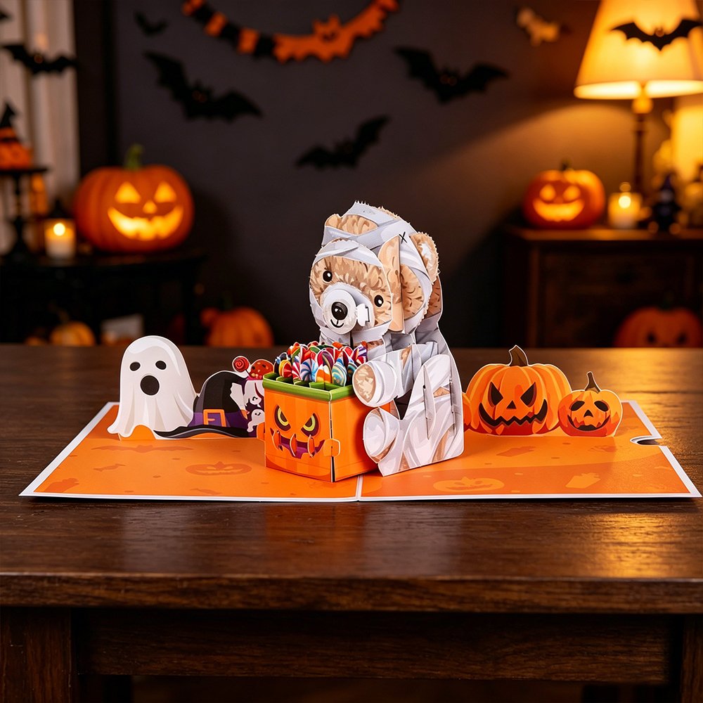 Halloween Bear 3D Pop Up Card