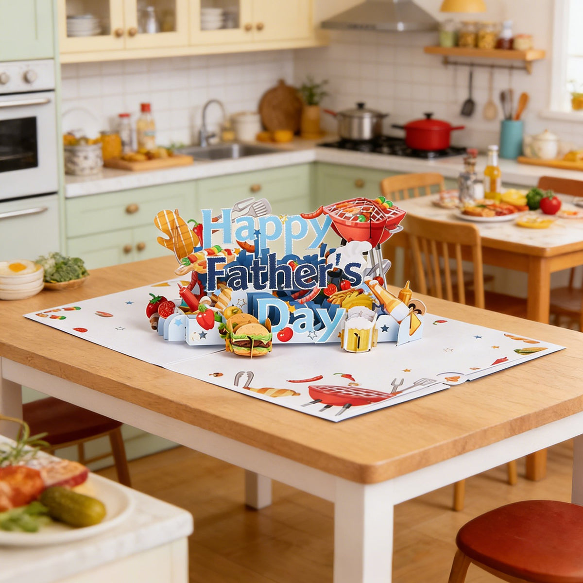 Happy Father's Day Pop-Up Card (Cooking)