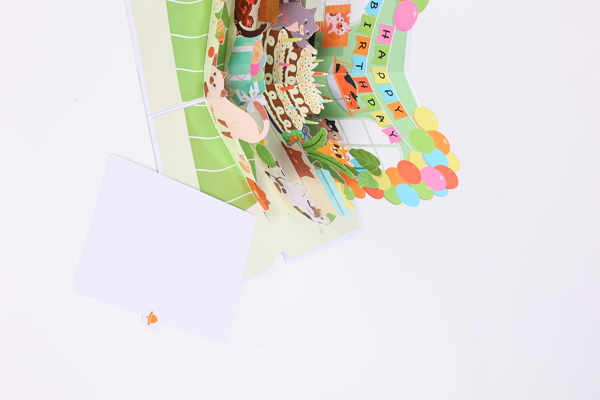 Cat Surprise House Greeting Card