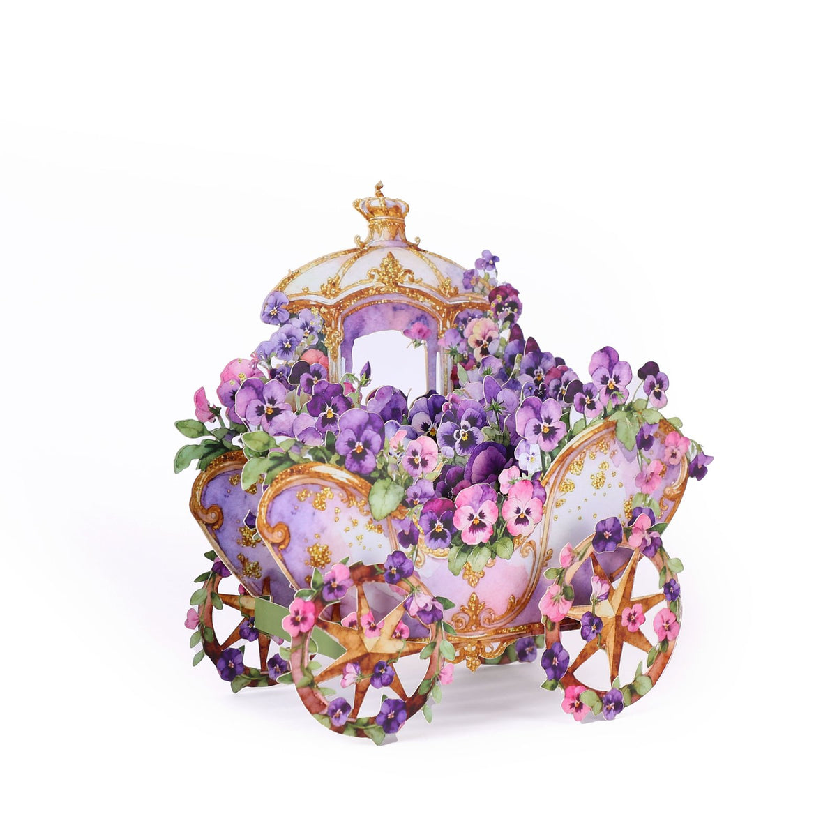 Lavender Flower Cart Greeting Card Ornament