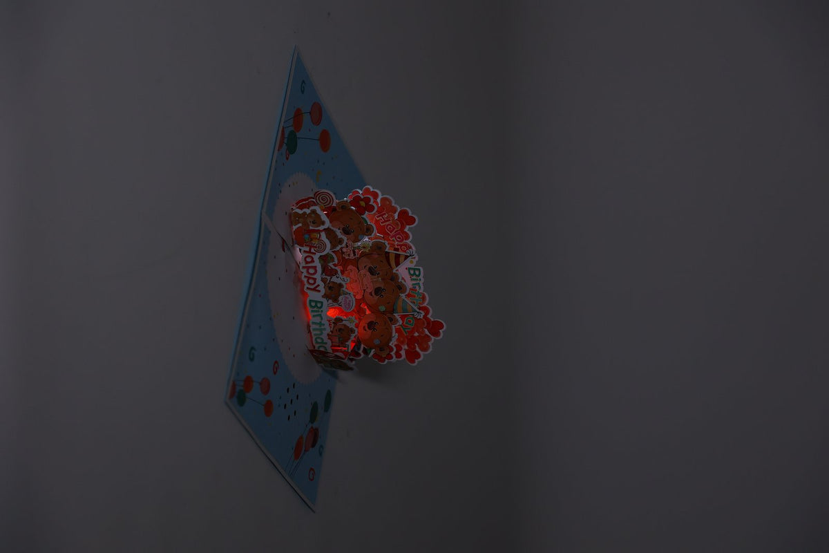 Birthday Bear Music 3D Pop Up Card