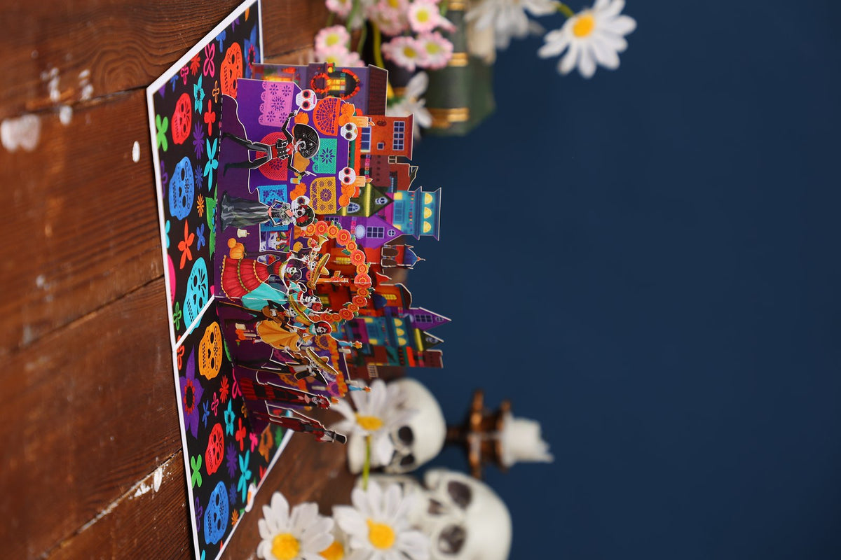 Day Of The Dead Flip Pop Up Card
