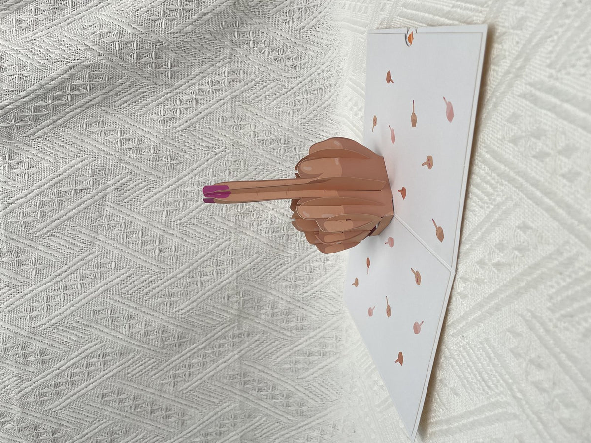 Middle Finger 3D Pop Up Card