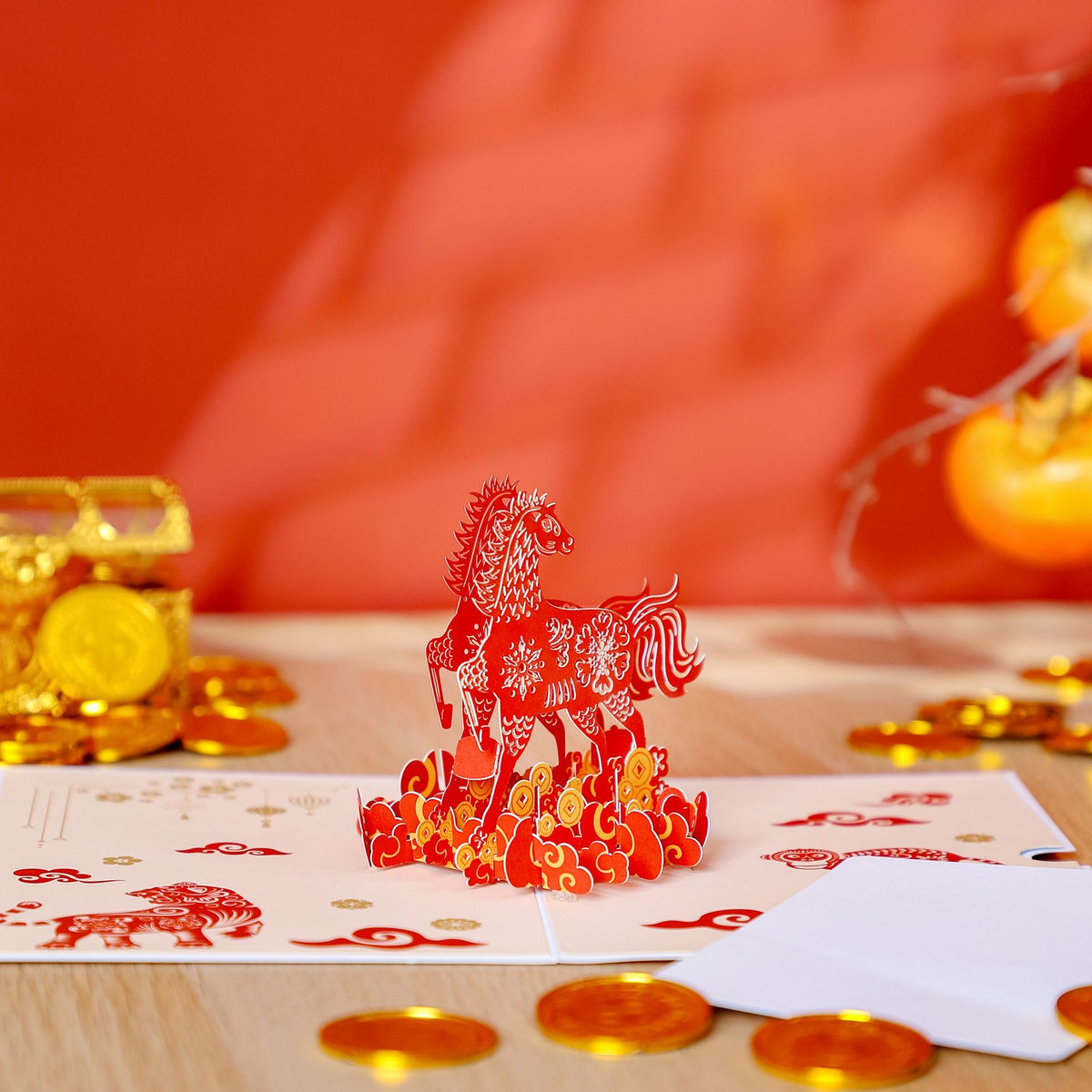 Red Horse 3D Pop Up Card