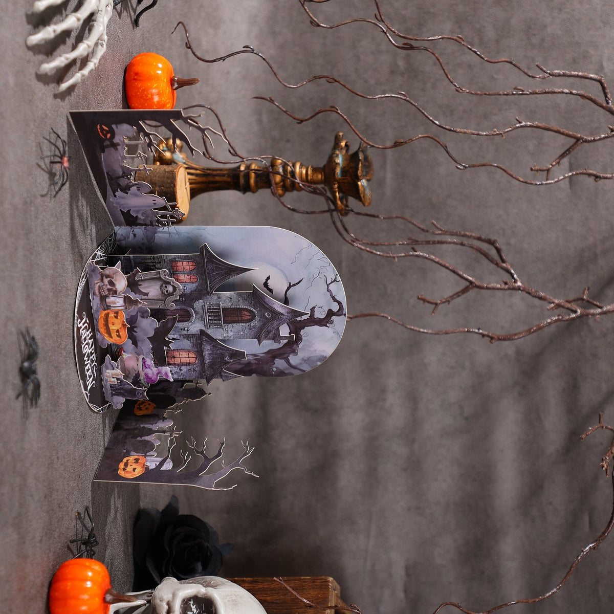 Halloween Haunted House Flip Pop Up Card