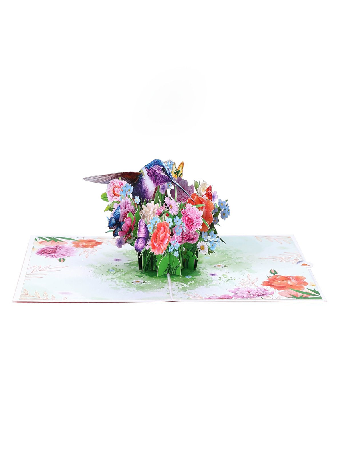 Flowering Shrubs Hummingbird 3D Pop Up Card