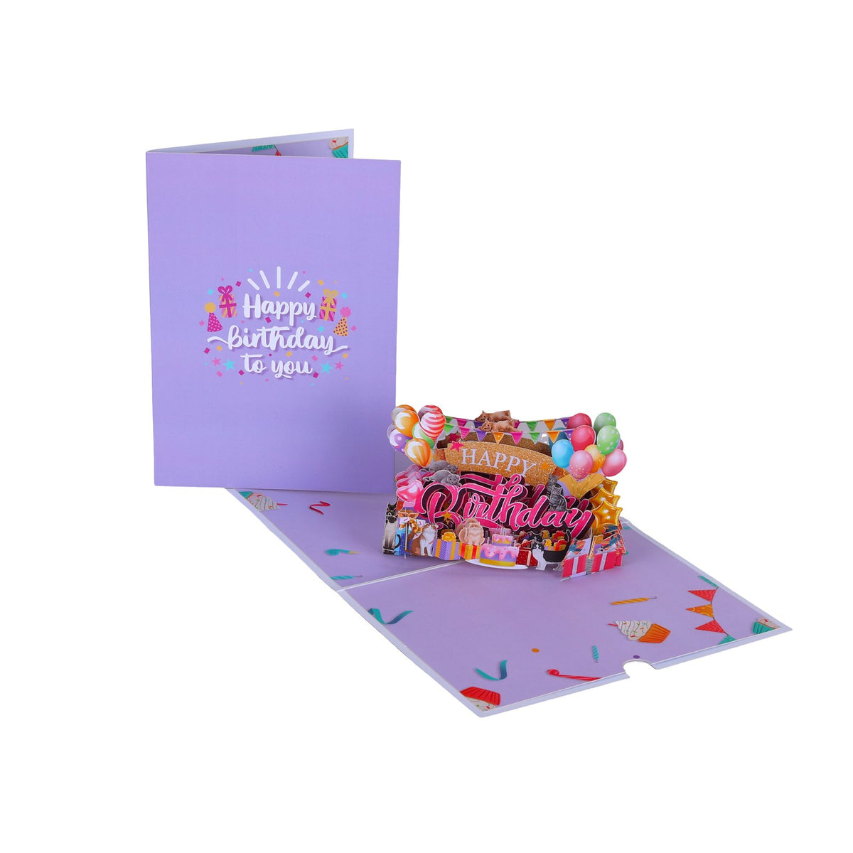 Cat Birthday 3D Pop Up Card