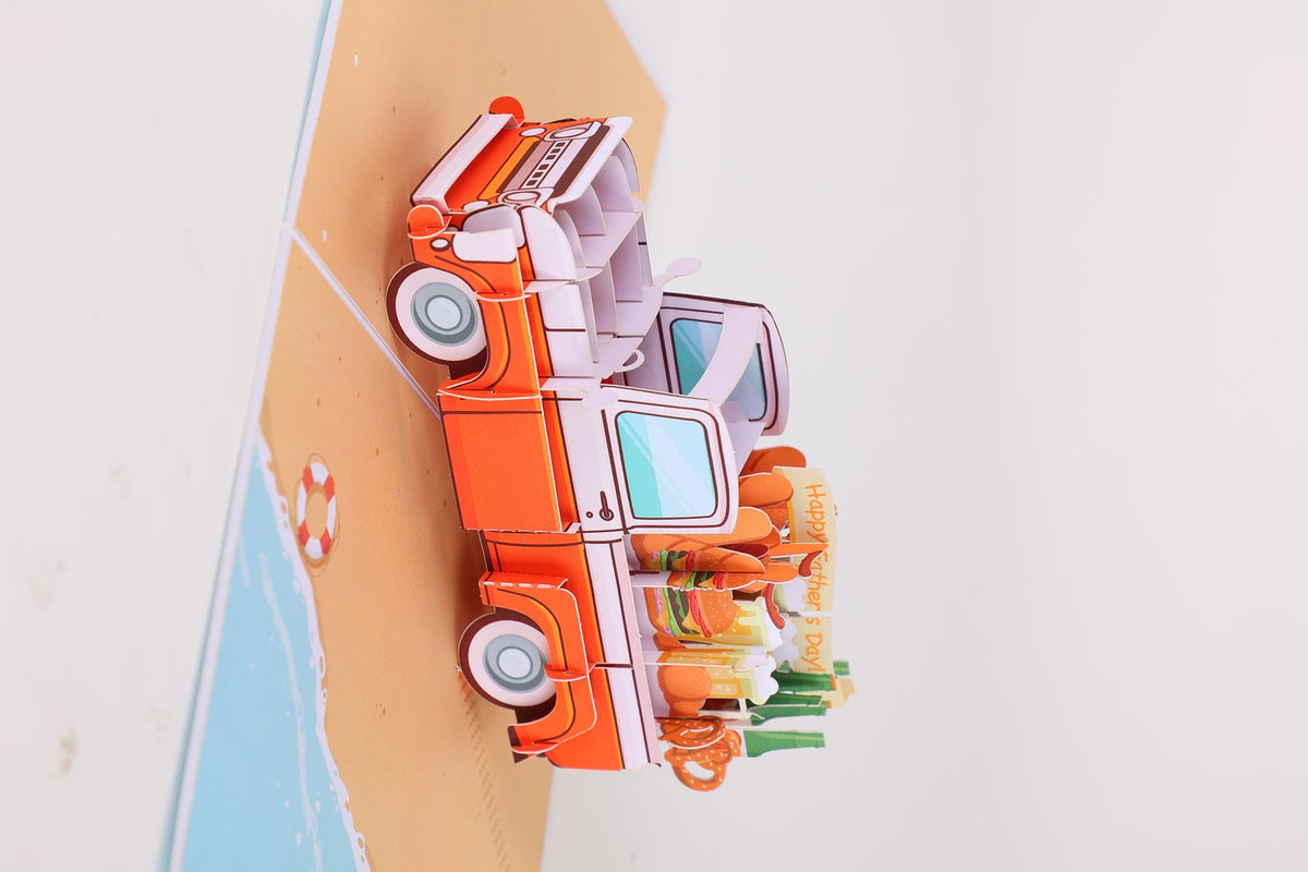 Father's Day Pickup Truck Seaside Trip Greeting Card