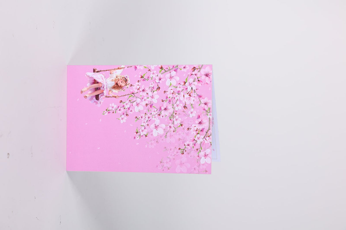 Crescent Moon Cherry Blossom 3D Pop Up Card