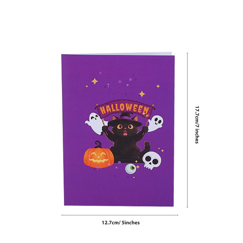 Black Cat Halloween Greeting Card